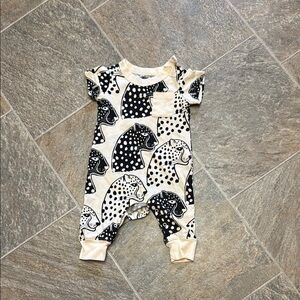 Tea Collection Black and White Leopard Print One Piece